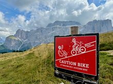 Here, our trail connected with the mountain biking trail.