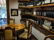 We enjoyed dinner at 3 places: *Aglio, Oilo & Pomodoro--circle that one. Outstanding A+. Near our Ponte rental. Second: Un Attimo di Vino Trapani-born Raimondo will do his best to create a special evening. He makes his own furniture (shown above, in Porto); Bisboccia bistro is down in Ponte by the bridge, next to their family bakery with its stone oven; patio enclosed in colder months.