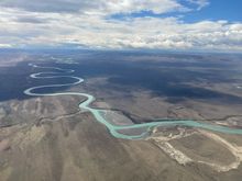 On the flight to El Calafate 