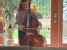 Thanksgiving yesterday. We were fortunate to have live music. This is my great niece. So cute!!