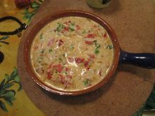 Crab imperial before it went into the oven