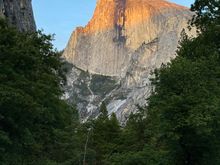 Half Dome at sunset as seen from the Ahwahnee 