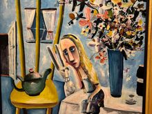 Alice's feeling of landing in a foreign country - falling down the rabbit hole. I forgot to note the artist's name. 