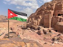 The Jordanian flag 