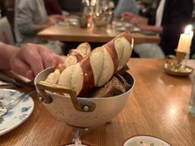 Bread with two spreads