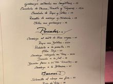 LA CASTELA carta; even where not noted, many dishes can be ordered in half portions.  I wish I had done this the night!!