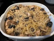 Creamy chicken spaghetti casserole 