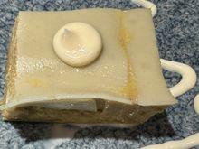 Aperitivo of tuna lasagna..impossibly thin sheets of pasta wedged between luscious pate of bluefin tuna