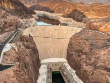 Looking at the Dam from the Interstate Bridge