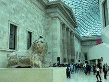 Lion in the Great Hall.  The hall is very impressive and we haven't even stepped inside