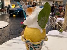 Lemon sorbetto in Amalfi 