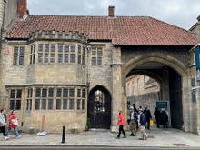 Entry into the ruins.  At one time in history, the large opening on the left was walled of and you couldn't get into the Abbey this way.