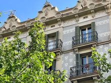 Pretty buildings in a quiet neighborhood of the Eixample
