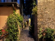 Walking back to Albergo Milano after dinner