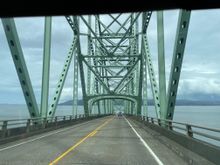Over the big bridge, it's quite drive.