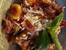 Orechiette with bits of sausage and the famed ham from Martina Franca..superb!!
