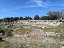 The Roman amphitheater is one of the largest - was used for gladiator fights