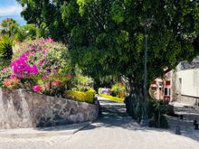 Walking near the Rosewood Hotel. 