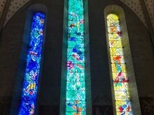 the 3 central panels by Chagall