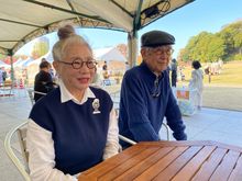 A lovely couple who invited us to sit with them at the fair when they saw us looking for somewhere to sit