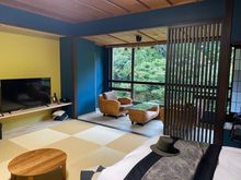 Our spacious room, overlooking the gorge