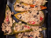The stuffed peppers were excellent; my wife thought they were the best ever. I love when that happens.
