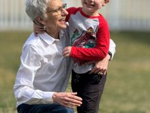 We had temperatures in the low 60s so we were able to get outside and let him expand some of that energy.