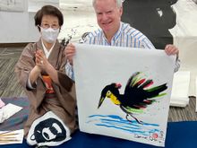 Wa-la!!!! “My” masterpiece!!! And I get to keep it. We both signed it.