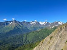 Looking at surrounding mountains at Alyeska