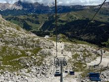 Taking the chairlift back down