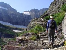 Grinnell glacier at the far end