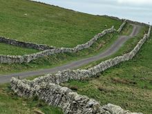 One of the main roads on the island