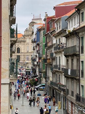 A view of Rua das Flores  from our balcony 