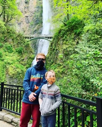 My grandsons today. Anyone know where they are?? Remember, they live in the PNW. 