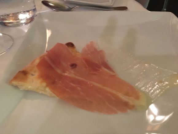 Parma Hama and mascarpone pizza