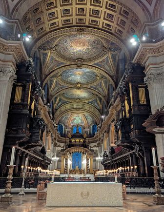 Cathedral set up for the evening service