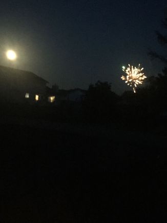 The moon and the neighbors. 