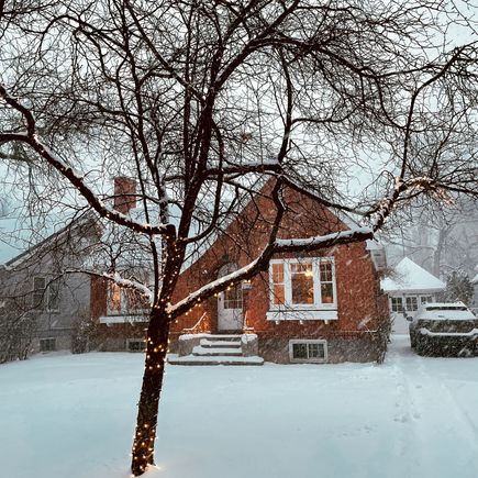 My husband took this while he went on a run during my meeting.  Winter at our house.  