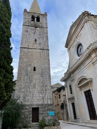 This Church and Tower were inside what was the Castle complex. Church has been rebuilt numerous times.