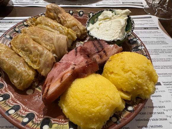 My stuffed cabbage rolls with ham and polenta