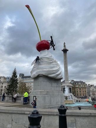 4th Plinth Trafalgar Square (There have been some weird ones over the years but this takes the [cup]cake)