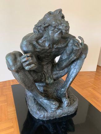 Statue of St. Jerome at the Meštrović Museum.  Split.