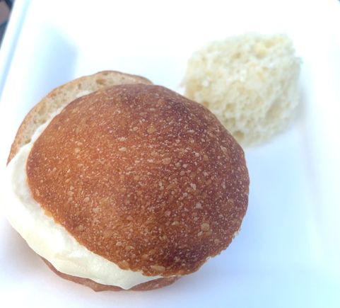 Yummy Brie cream in this roll