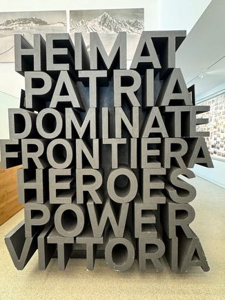 Part of the "political mountain" exhibit.