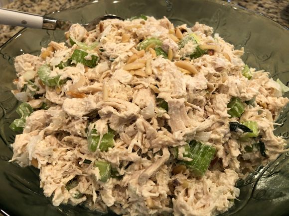 
Chicken salad, the  luncheon mainstay of the American south.  What would we eat if it has not occurred to someone to combine cold chicken chunks with mayonnaise? 