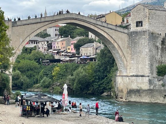 Shot of the bridge from the bottom where you can get a short boat ride up the river