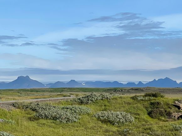 A beautiful morning view beyond Gullfoss. 