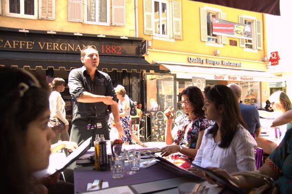 It was time for some chilled beer and wine with Italian lunch