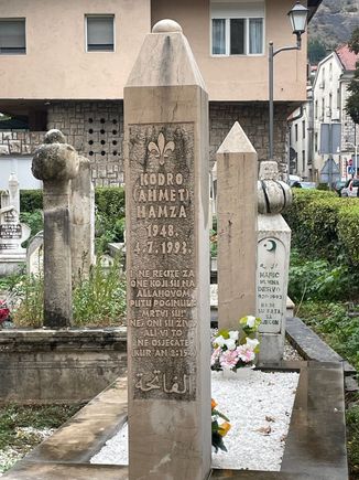 We went past a number of cemeteries in the city.  When you look at the names and dates it is primarily in 1993