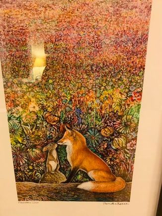 We ordered this print from a Livingston, MT artist a few weeks ago and it showed up today.  It’s entitled Forbidden Love.  Parks Reece is the artist.  We have four or five  of his other prints. 